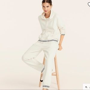 J.Crew university terry sweatshirt with striped cuffs (part of set)